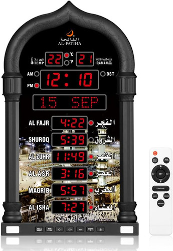 Digital azan clock - led, muslim