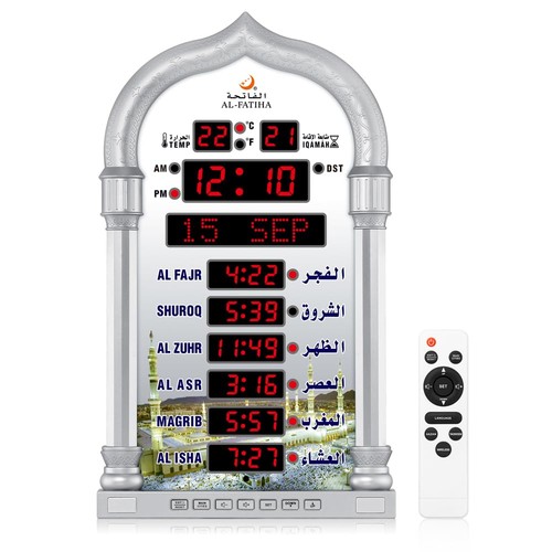 Azan clock led muslim prayer - clock,,